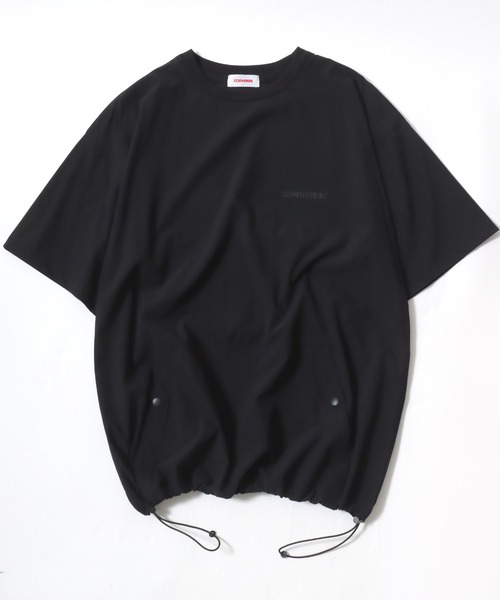 tシャツ 「接触冷感」「吸水速乾」フロントロゴラメコンビプルオーバー レディース HEREIAM tシャツ 「HEREIAM」吸水速乾／ミラーロゴショートプル