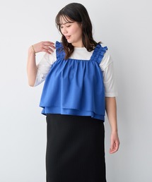 anyfee | 【anyfee/プラスサイズ】肩ギャザーフレアキャミブラウス(キャミソール)