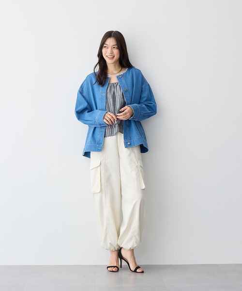 anyfee（エニフィー）の「【anyfee/プラスサイズ】肩ギャザーフレアキャミブラウス（キャミソール・レディース・レッド/ブルー/グレー・3L/LL/5L/4L）」の20枚目の写真