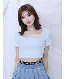 EATME | 【EATME×MARY QUANT】デコルテデザインリブTOP(Tシャツ/カットソー)