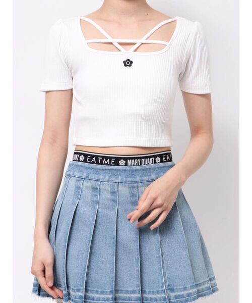 EATME（イートミー）の「【EATME×MARY QUANT】デコルテデザインリブTOP（Tシャツ/カットソー・レディース・イエロー/ライトブルー/オフホワイト/その他1・FREE）」の8枚目の写真