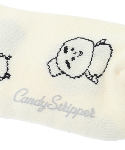 Candy Stripper(キャンディストリッパー)の「コジコジと仲間たち RIB ソックス(ソックス/靴下・レディース・ブラック/オフホワイト・FREE)」の3枚目の写真