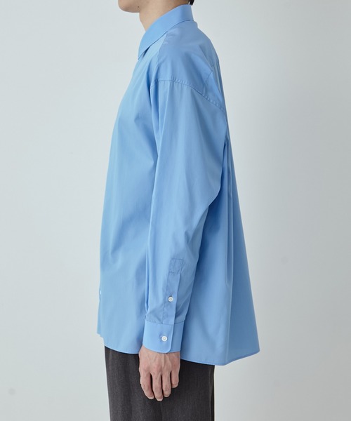 UNITED TOKYO(ユナイテッドトウキョウ)の「【残りわずか】200/2 コットン リラックスシャツ |夏服/天然素材/軽量/薄手(シャツ/ブラウス・メンズ・ダークグレー/オフホワイト/ブラック/サックスブルー・1/2/3)」の7枚目の写真