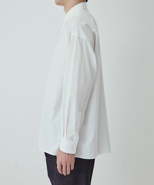 UNITED TOKYO(ユナイテッドトウキョウ)の「【残りわずか】200/2 コットン リラックスシャツ |夏服/天然素材/軽量/薄手(シャツ/ブラウス・メンズ・ダークグレー/オフホワイト/ブラック/サックスブルー・1/2/3)」の11枚目の写真