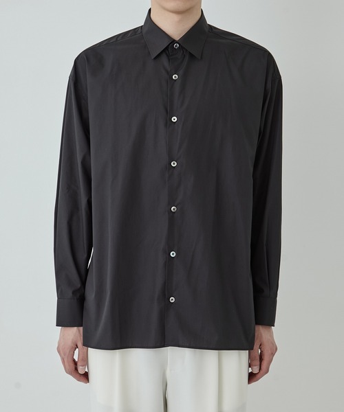 UNITED TOKYO(ユナイテッドトウキョウ)の「【残りわずか】200/2 コットン リラックスシャツ |夏服/天然素材/軽量/薄手(シャツ/ブラウス・メンズ・ダークグレー/オフホワイト/ブラック/サックスブルー・1/2/3)」の14枚目の写真