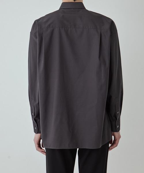 UNITED TOKYO(ユナイテッドトウキョウ)の「【残りわずか】200/2 コットン リラックスシャツ |夏服/天然素材/軽量/薄手(シャツ/ブラウス・メンズ・ダークグレー/オフホワイト/ブラック/サックスブルー・1/2/3)」の20枚目の写真