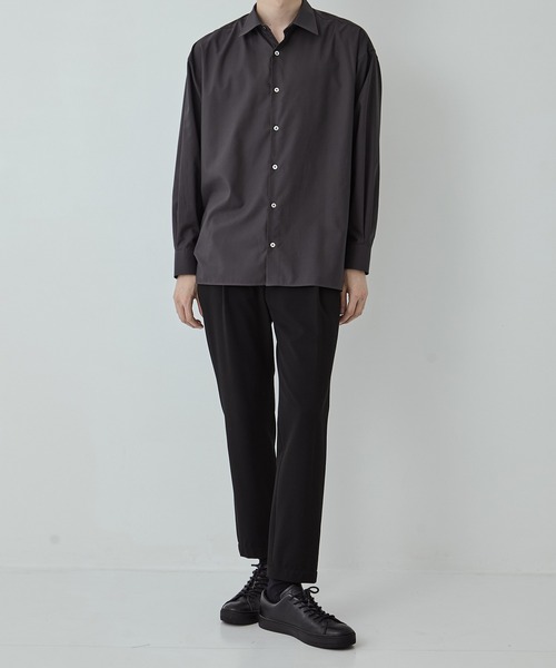 UNITED TOKYO(ユナイテッドトウキョウ)の「【残りわずか】200/2 コットン リラックスシャツ |夏服/天然素材/軽量/薄手(シャツ/ブラウス・メンズ・ダークグレー/オフホワイト/ブラック/サックスブルー・1/2/3)」の17枚目の写真