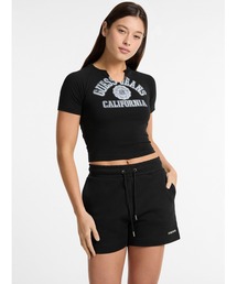 GUESS JEANS | GUESS JEANS Ss Notch Neck Baby Tee 半袖Tシャツ レディース(Tシャツ/カットソー)