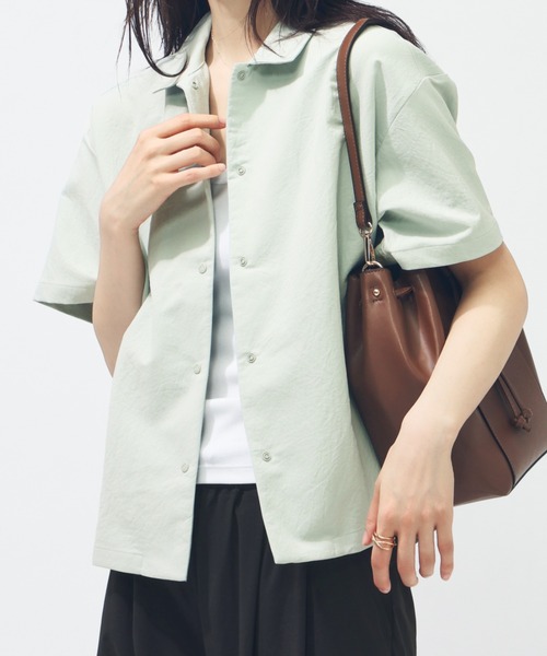 adidas（アディダス）の「【別注】アディダス adidas W LUX CA COLLARシャツ AP 限定コラボ（Tシャツ/カットソー・レディース・グリーン/スモークピンク・S/M/L/XL）」の16枚目の写真