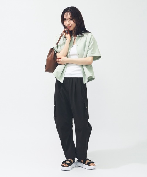 adidas（アディダス）の「【別注】アディダス adidas W LUX CA COLLARシャツ AP 限定コラボ（Tシャツ/カットソー・レディース・グリーン/スモークピンク・S/M/L/XL）」の20枚目の写真