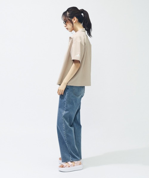 adidas（アディダス）の「【別注】アディダス adidas W LUX CA COLLARシャツ AP 限定コラボ（Tシャツ/カットソー・レディース・グリーン/スモークピンク・S/M/L/XL）」の10枚目の写真