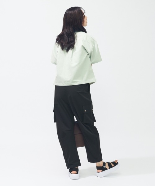 adidas（アディダス）の「【別注】アディダス adidas W LUX CA COLLARシャツ AP 限定コラボ（Tシャツ/カットソー・レディース・グリーン/スモークピンク・S/M/L/XL）」の5枚目の写真