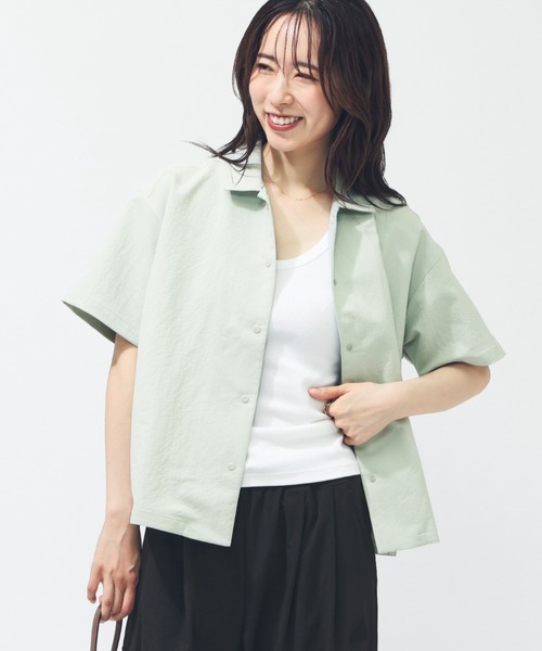 adidas（アディダス）の「【別注】アディダス adidas W LUX CA COLLARシャツ AP 限定コラボ（Tシャツ/カットソー・レディース・グリーン/スモークピンク・S/M/L/XL）」の17枚目の写真