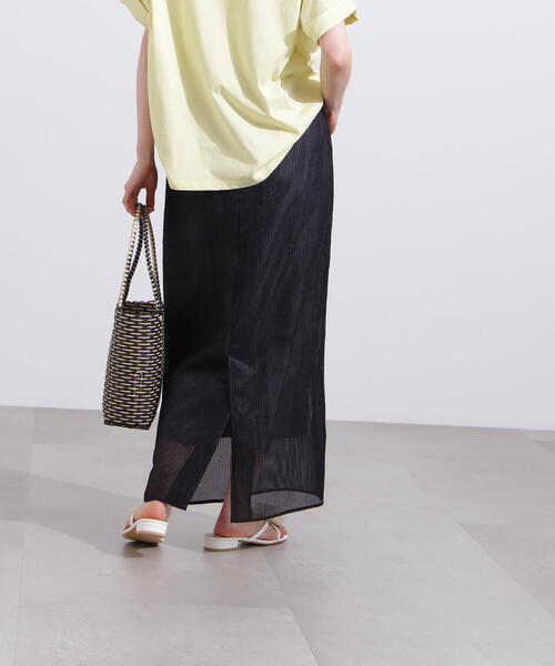 N.（N. Natural Beauty Basic）（エヌエヌナチュラルビューティーベーシック）の「【PS/低身長サイズ】メッシュチェックナロースカート（スカート・レディース・ブラック/ホワイト系その他・MEDIUM/PS）」の15枚目の写真