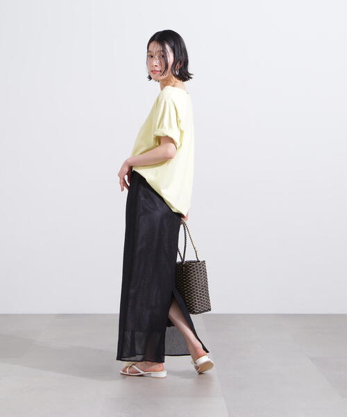 N.（N. Natural Beauty Basic）（エヌエヌナチュラルビューティーベーシック）の「【PS/低身長サイズ】メッシュチェックナロースカート（スカート・レディース・ブラック/ホワイト系その他・MEDIUM/PS）」の16枚目の写真