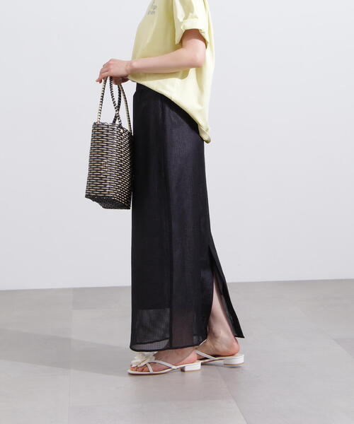 N.（N. Natural Beauty Basic）（エヌエヌナチュラルビューティーベーシック）の「【PS/低身長サイズ】メッシュチェックナロースカート（スカート・レディース・ブラック/ホワイト系その他・MEDIUM/PS）」の17枚目の写真