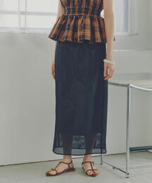 N.（N. Natural Beauty Basic） | 【PS/低身長サイズ】メッシュチェックナロースカート(スカート)