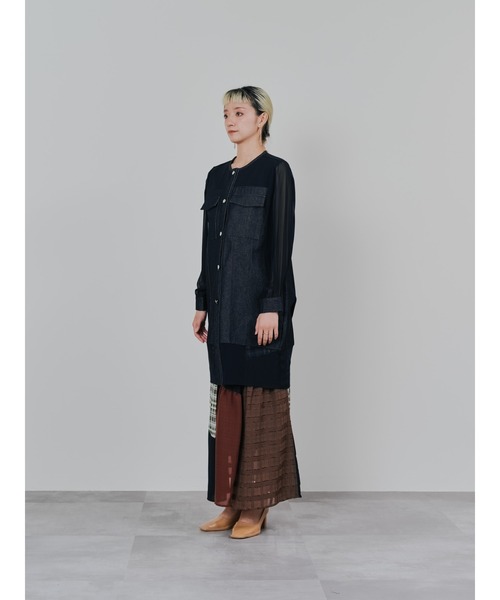 DOLLUPOOPS(ドールアップウップス)の「チュニックシアーGジャン(デニムジャケット・レディース・ブラック・38)」の8枚目の写真