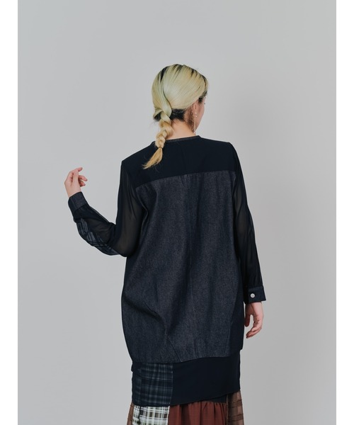 DOLLUPOOPS(ドールアップウップス)の「チュニックシアーGジャン(デニムジャケット・レディース・ブラック・38)」の6枚目の写真