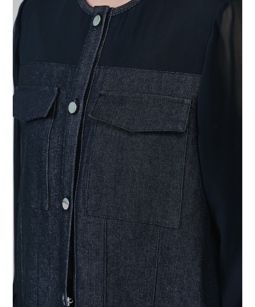 DOLLUPOOPS(ドールアップウップス)の「チュニックシアーGジャン(デニムジャケット・レディース・ブラック・38)」の16枚目の写真