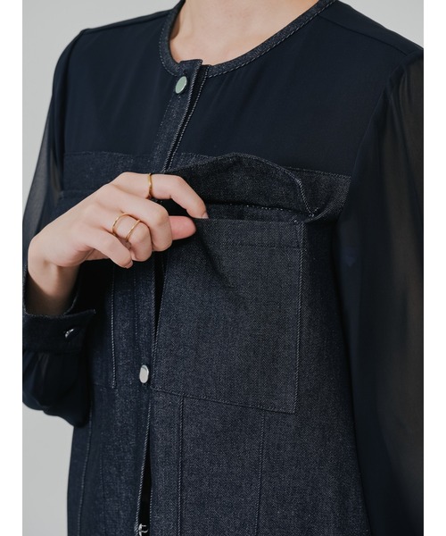 DOLLUPOOPS(ドールアップウップス)の「チュニックシアーGジャン(デニムジャケット・レディース・ブラック・38)」の17枚目の写真