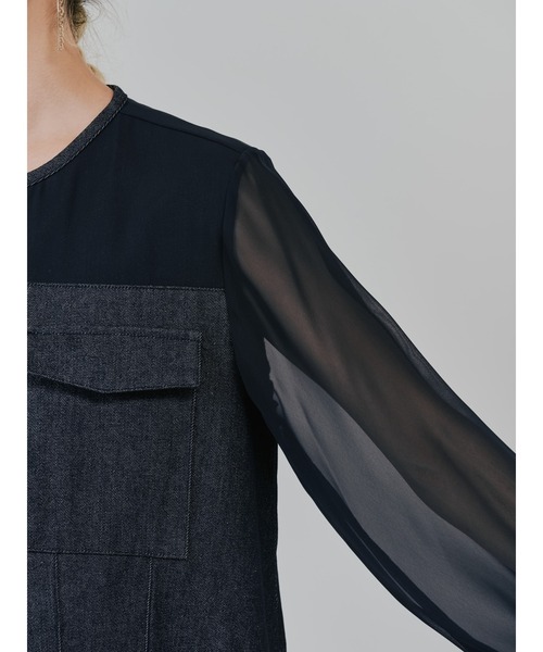 DOLLUPOOPS(ドールアップウップス)の「チュニックシアーGジャン(デニムジャケット・レディース・ブラック・38)」の20枚目の写真