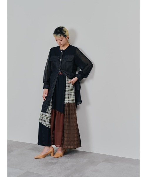 DOLLUPOOPS(ドールアップウップス)の「チュニックシアーGジャン(デニムジャケット・レディース・ブラック・38)」の2枚目の写真