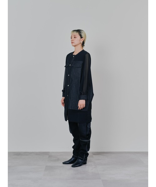 DOLLUPOOPS(ドールアップウップス)の「チュニックシアーGジャン(デニムジャケット・レディース・ブラック・38)」の12枚目の写真