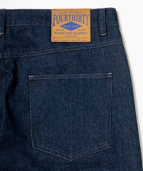 430（フォーサーティ）の「mp13627- GN DENIM 1-WASH デニムパンツ（デニムパンツ・メンズ・インディゴブルー/ブラック・28/30/32/34）」の8枚目の写真