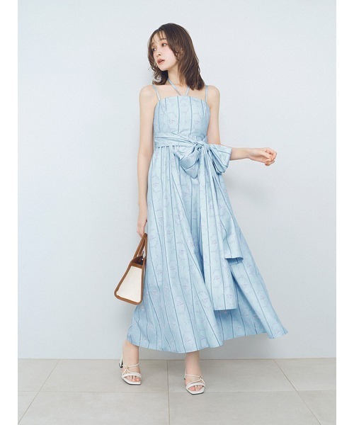 【LILYBRWON】ボリュームリボン2wayワンピース LILY BROWN（リリーブラウン）の「ボリュームリボン2wayワンピース
