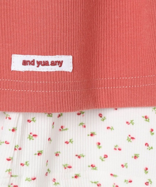 GLOBAL WORK（グローバルワーク）の「フラワーパフスリーブT/AND YUA ANY/420787（Tシャツ/カットソー・キッズ・レッド/ホワイト×ブルー・FREE）」の16枚目の写真