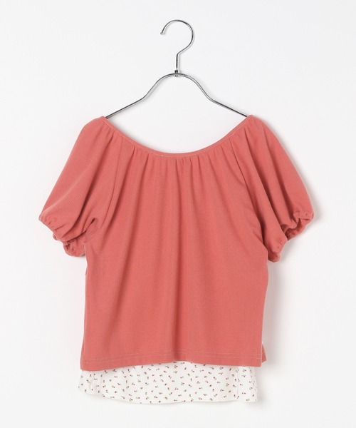 GLOBAL WORK（グローバルワーク）の「フラワーパフスリーブT/AND YUA ANY/420787（Tシャツ/カットソー・キッズ・レッド/ホワイト×ブルー・FREE）」の17枚目の写真