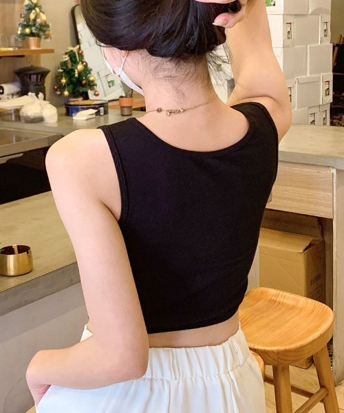 shoppinggo(ショッピングゴー)の「夏服 カップ付きキャミソールトップ(キャミソール・レディース・ブラック/ベージュ/ホワイト/グリーン・FREE)」の15枚目の写真