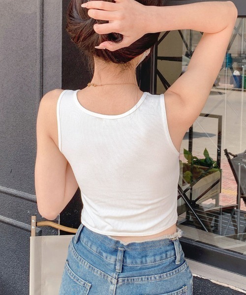 shoppinggo(ショッピングゴー)の「夏服 カップ付きキャミソールトップ(キャミソール・レディース・ブラック/ベージュ/ホワイト/グリーン・FREE)」の17枚目の写真