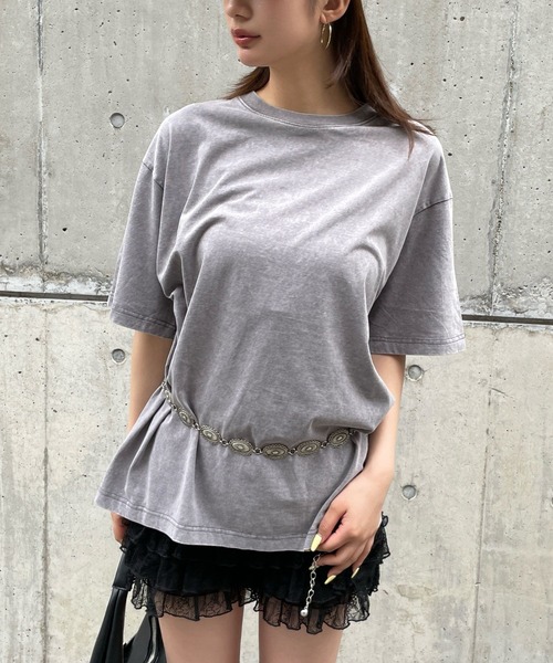 FOREVER 21（フォーエバー トゥエンティーワン）の「【2025SS】ヴィンテージライクビッグＴシャツ（Tシャツ/カットソー・レディース・ブラック/ブラウン/グレー・FREE）」の3枚目の写真