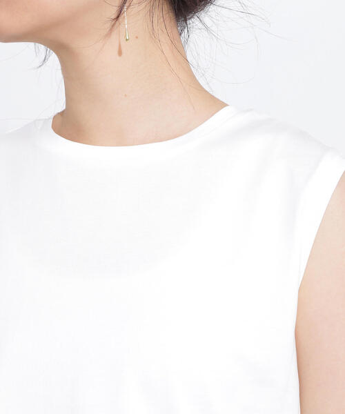 N.（N. Natural Beauty Basic）（エヌエヌナチュラルビューティーベーシック）の「メタルプレートノースリーブカットソー（タンクトップ・レディース・ダークブラウン/オフホワイト/杢グレー/ブラック・MEDIUM）」の22枚目の写真