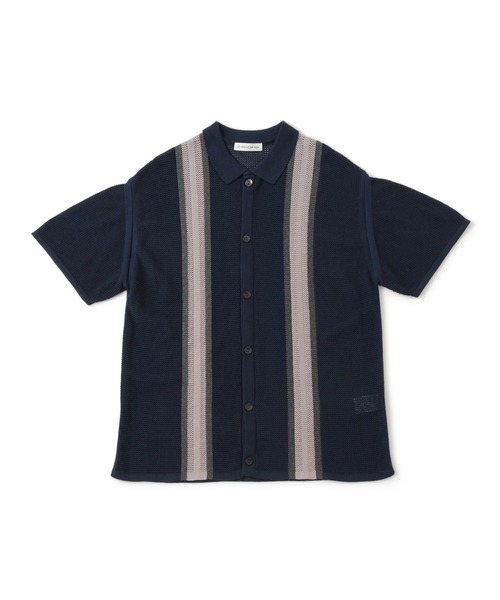 LE CERCLE par rope'(ルセルクルパーロペ)の「メッシュニットポロカラーシャツ(ポロシャツ・メンズ・グリーン/ベージュ/ネイビー・M/L/LL)」の9枚目の写真