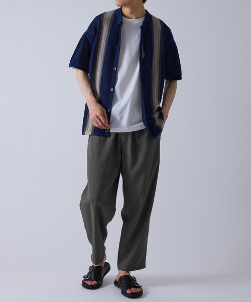 LE CERCLE par rope'(ルセルクルパーロペ)の「メッシュニットポロカラーシャツ(ポロシャツ・メンズ・グリーン/ベージュ/ネイビー・M/L/LL)」の11枚目の写真