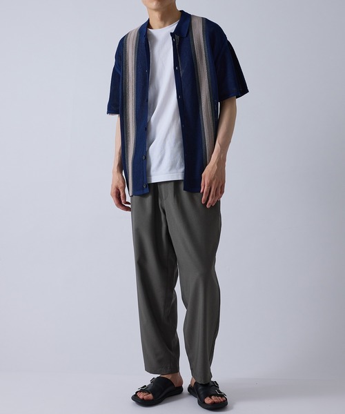 LE CERCLE par rope'(ルセルクルパーロペ)の「メッシュニットポロカラーシャツ(ポロシャツ・メンズ・グリーン/ベージュ/ネイビー・M/L/LL)」の10枚目の写真