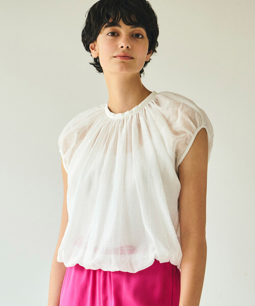 【2025年 S/S】レディース　LE GLAZIK  ル グラジック　C/NY SHEER CREPE ギャザープルオーバーシャツ ブラウス　LG-B0383CNS 楽天市場】【2025年 S/S】レディース LE GLAZIK ル グラジック C