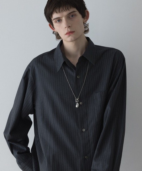 remer ルーズベーシックオーバーサイズシャツ - TRウール　Sサイズ loose basic oversize shirt - TR wool / ルーズベーシックオーバー