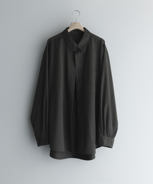 remer ルーズベーシックオーバーサイズシャツ - TRウール　Sサイズ loose basic oversize shirt - TR wool / ルーズベーシックオーバー