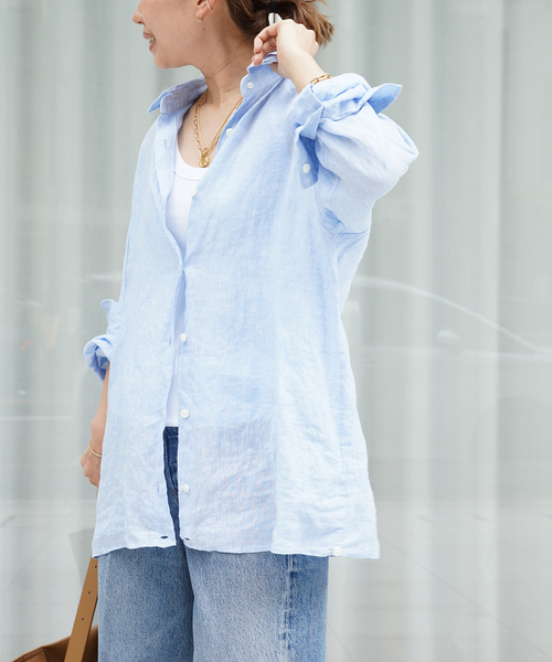 Deuxieme Classe　 LINEN WASH シャツ Deuxieme Classe（ドゥーズィエムクラス）の「*リネン ウォッシュ