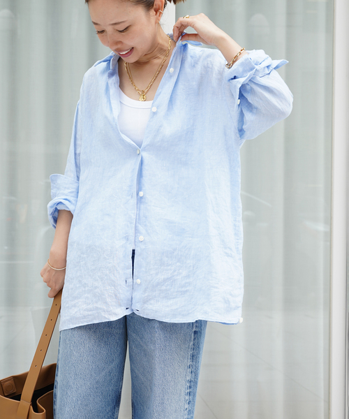 セール】*追加 LINEN WASH CACHE シャツ（シャツ/ブラウス）｜Deuxieme