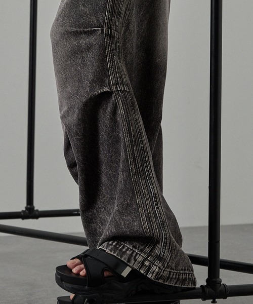 Alfred Alex(アルフレッドアレックス)の「【Alfred Alex】Vintage Side-Line Wide Denim Pants/サイドライン ワイドデニムパンツ(デニムパンツ・メンズ・グレー/インディゴブルー/ブラック/グレー系・L/M/S)」の17枚目の写真