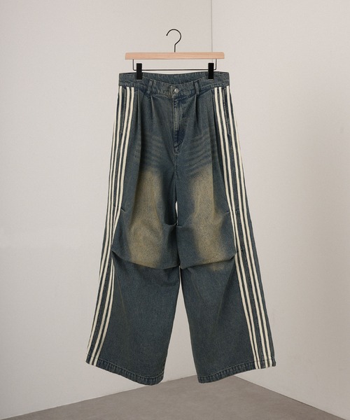 Alfred Alex(アルフレッドアレックス)の「【Alfred Alex】Vintage Side-Line Wide Denim Pants/サイドライン ワイドデニムパンツ(デニムパンツ・メンズ・グレー/インディゴブルー/ブラック/グレー系・L/M/S)」の20枚目の写真