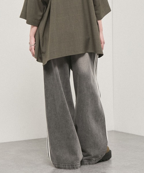 Alfred Alex（アルフレッドアレックス）の「【Alfred Alex】Vintage Side-Line Wide Denim Pants/サイドライン ワイドデニムパンツ（デニムパンツ・メンズ・グレー/インディゴブルー/ブラック/グレー系・L/M/S）」の22枚目の写真