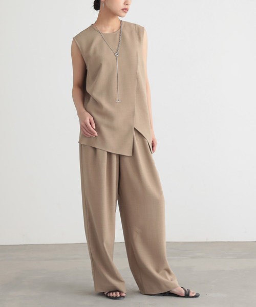 MUSINSA STANDARD LADY'S_リネンライクワイドパンツ_4色 MUSINSA STANDARD LADY'S_ワイドシャーリングパンツ_4色