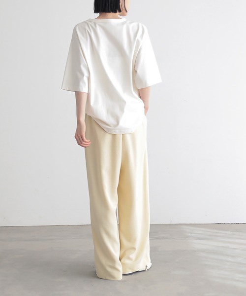 for/c（フォーシー）の「[低身長/高身長向けサイズ有]リネンライクリラクシーワイドパンツ【サスティナブル】（その他パンツ・レディース・ライトブラウン/ベージュ/イエロー/スミクロ・PL/PM/LL/L/M/S/TM）」の8枚目の写真