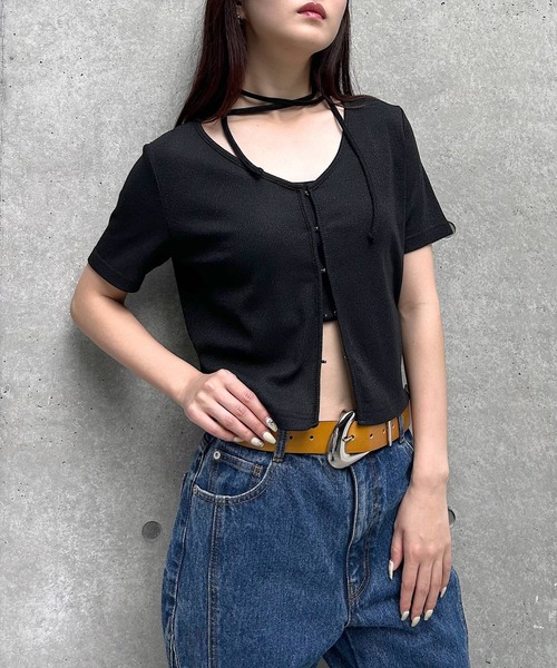 PAGEBOY（ページボーイ）の「キラキラカットホック(半袖)（Tシャツ